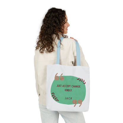 Personalized Initial Quote Inspirational  Note Canvas Tote Custom Name