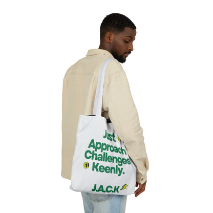 Personalized Initial Quote Simple Message Canvas Tote Custom Name