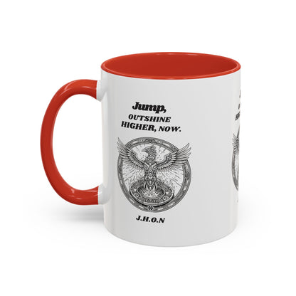 Personalized Eagle Circle Accent Coffee Mug