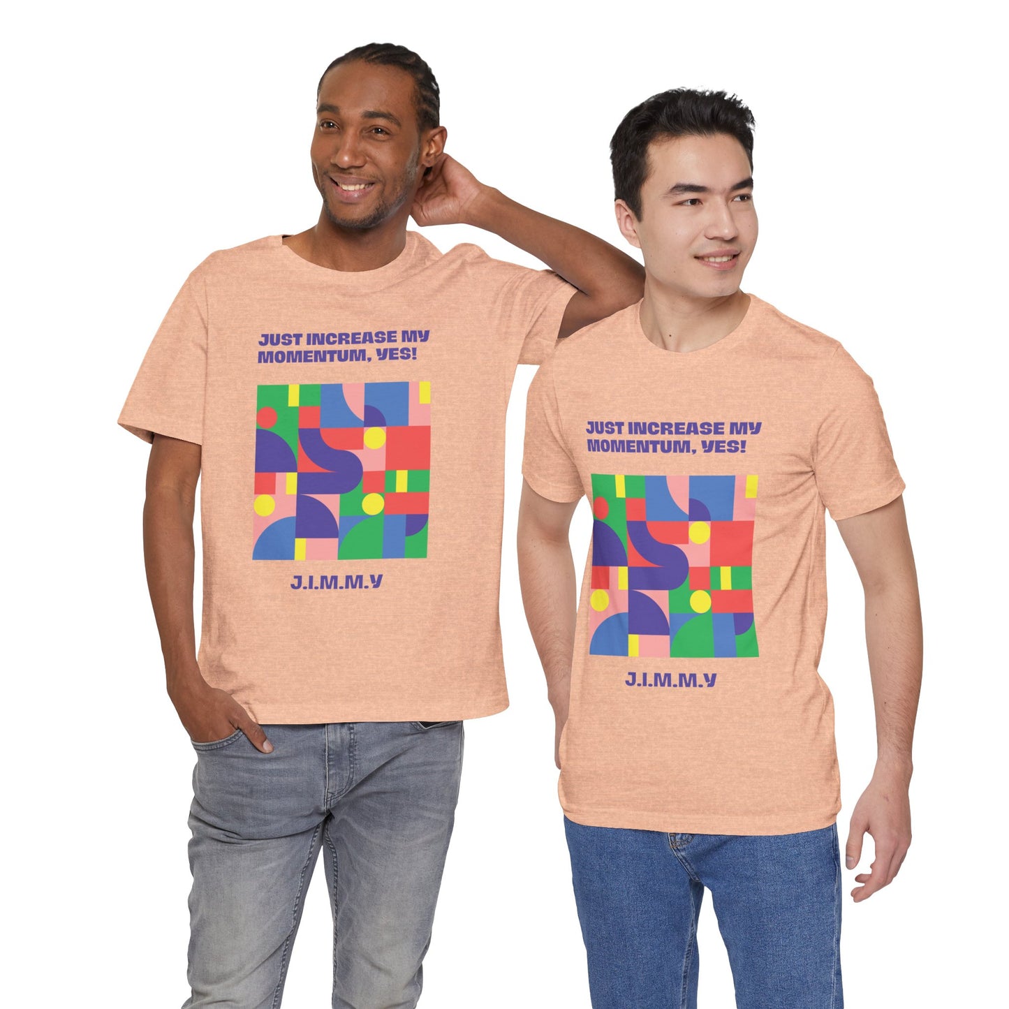 Personalized Momentum Graphic Colorful Geometric Design Tee