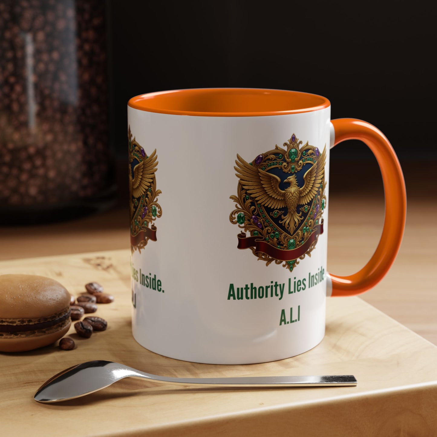 Personalized Initial Eagle Accent Coffee Mug
