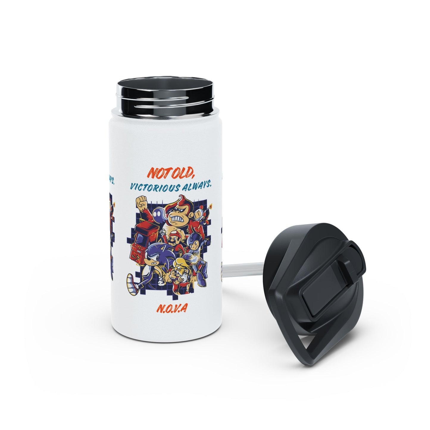 Personalized Initial Quote Cartoon Stainless Steel Water Bottle