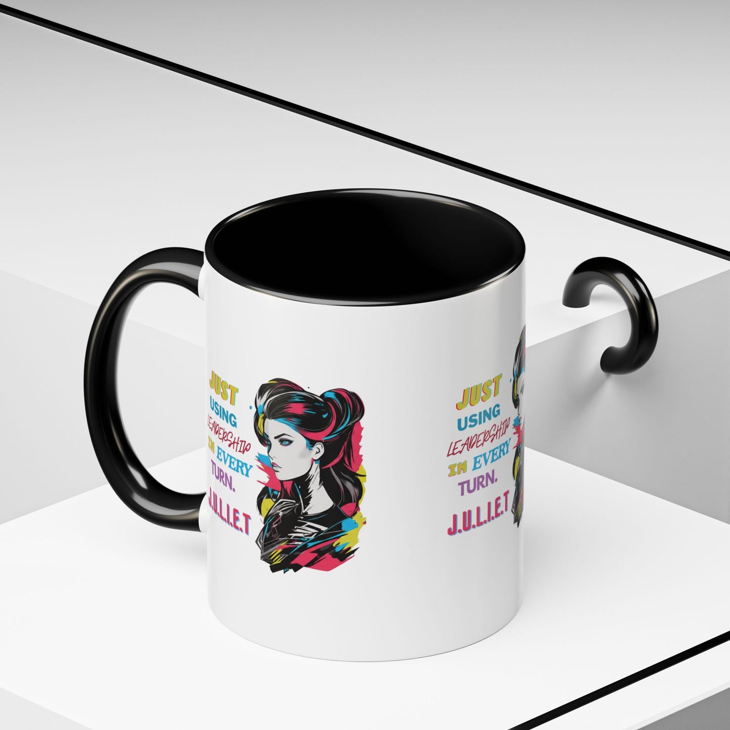 Personalized Vintage Girl Accent Coffee Mug