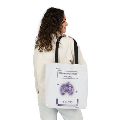 Personalized Initial Quote Game Controller Canvas Tote Custom Name