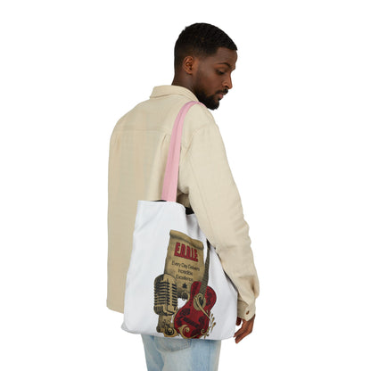 Personalized Initial Quote Guitar Canvas Tote Custom Name