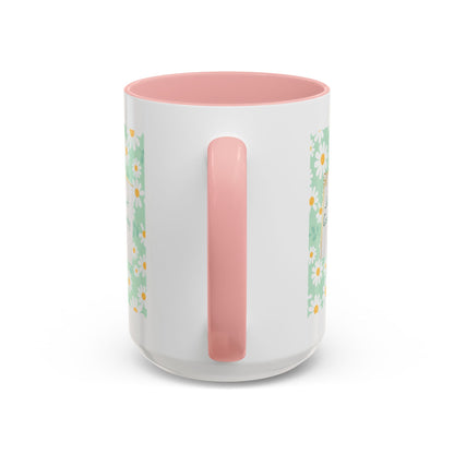 Personalized Floral Message Accent Coffee Mug