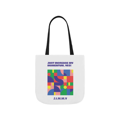 Personalized Initial Quote Colorful Momentum Canvas Tote Custom Name