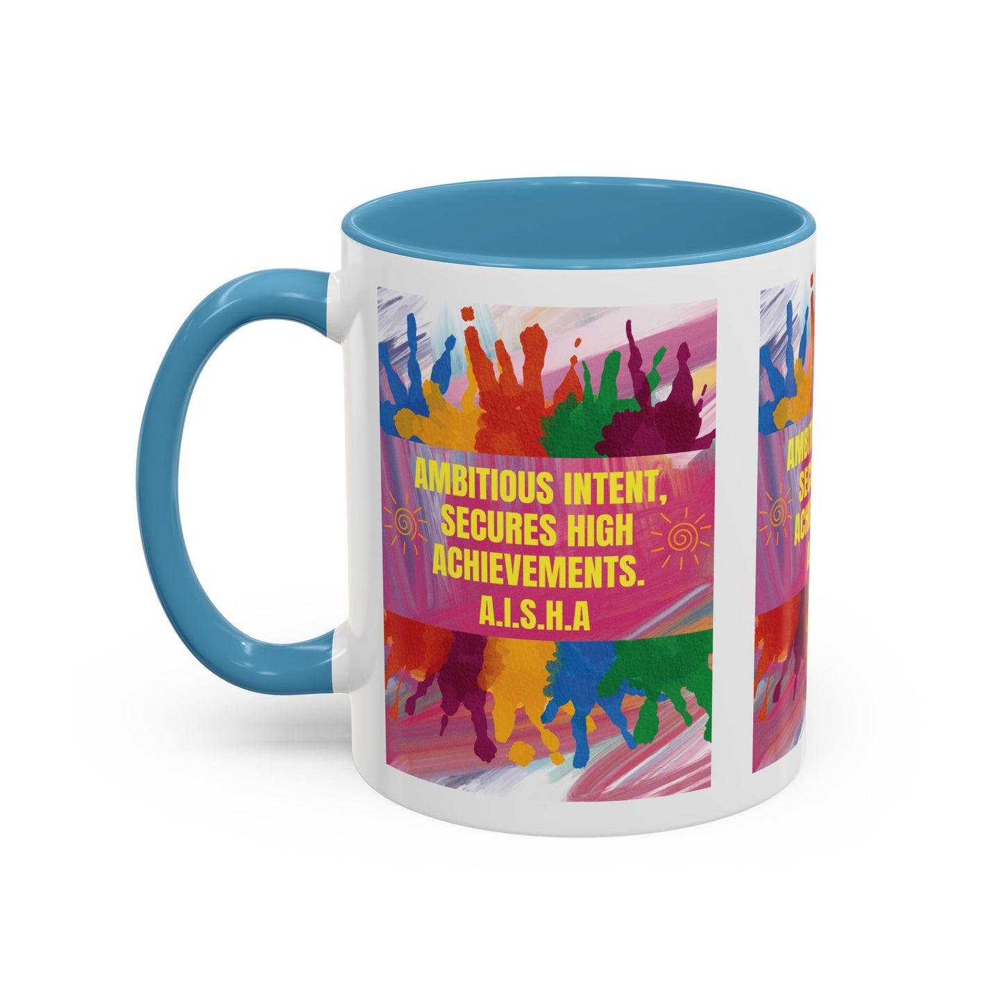 Personalized Initial Colorful Paint Accent Coffee Mug