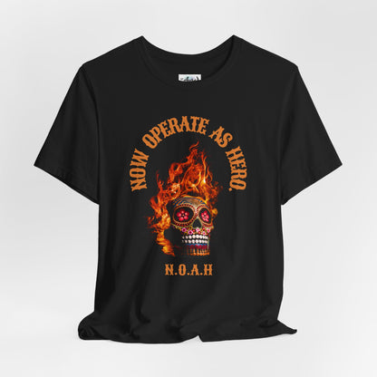Personalized Fiery Skull Graphic Tee