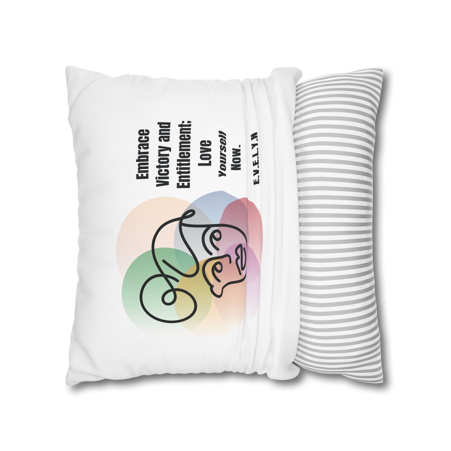 Personalized Initial Quote Simple Girl — Custom Sayings on Square Poly Canvas Pillowcase