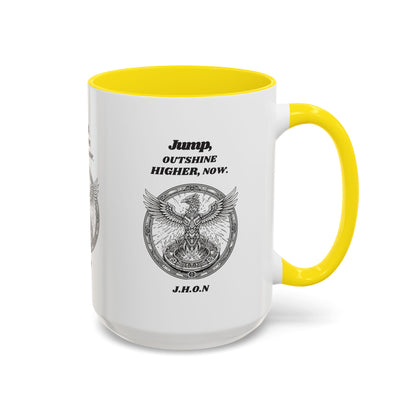 Personalized Eagle Circle Accent Coffee Mug