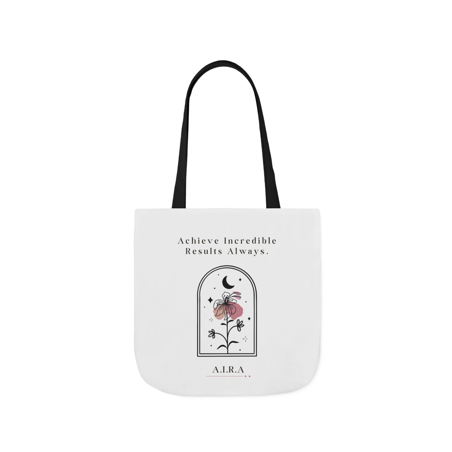 Personalized Initial Quote Floral Moon Canvas Tote Custom Name