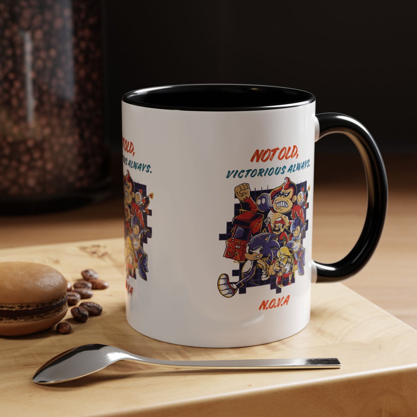 Personalized Victory Cartoon Accent Coffee Mug