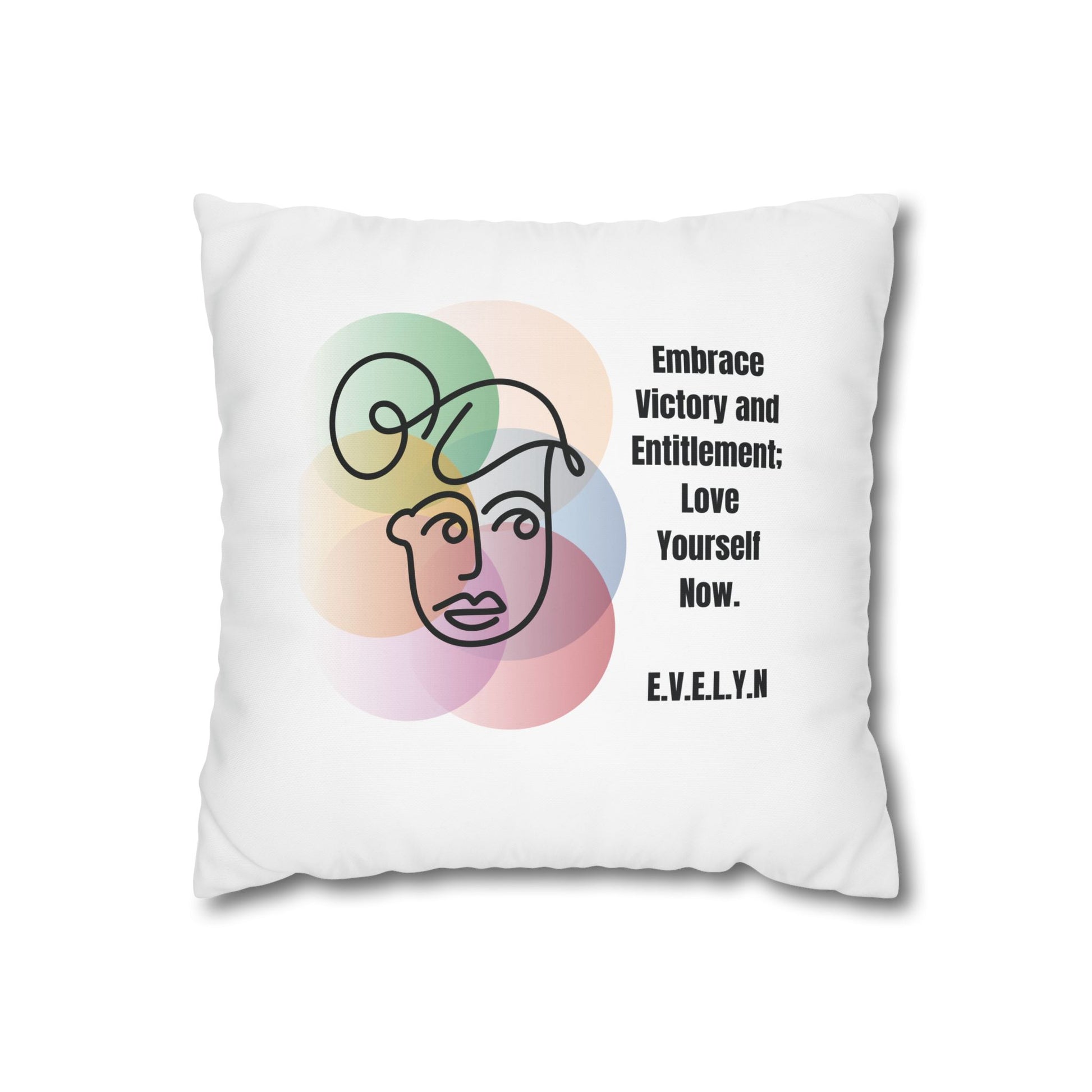 Customized monogrammed pillowcase with personalized quote. High-quality poly canvas square cushion cover, ideal for housewarming, wedding, or anniversary gifts with bespoke text.