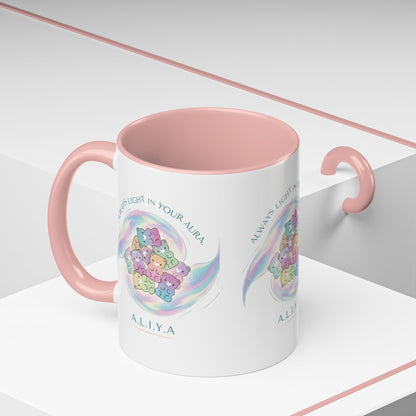 Personalized Initial Cloud Collage Accent Coffee Mug