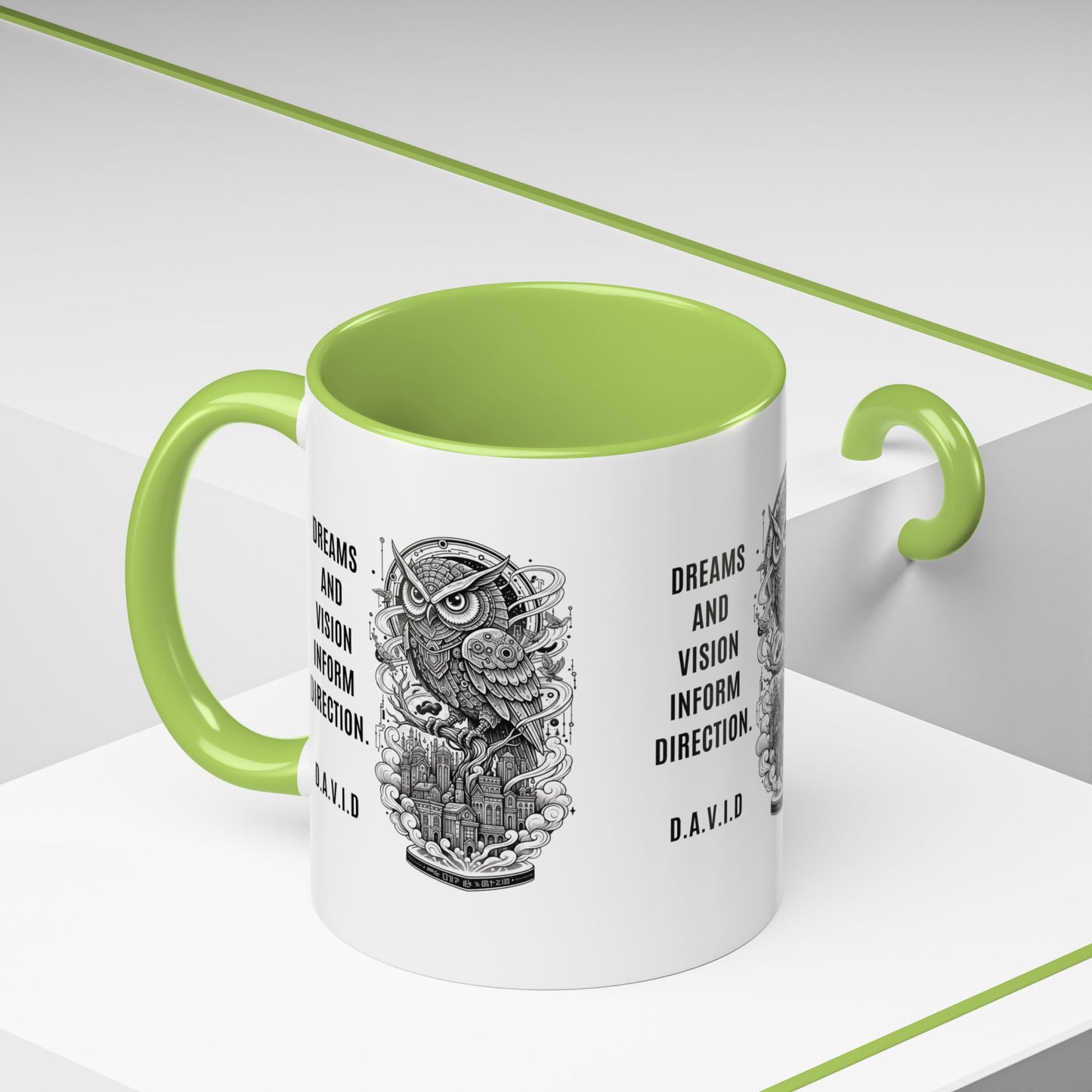 Personalized Owl Vision Accent Coffee Mug