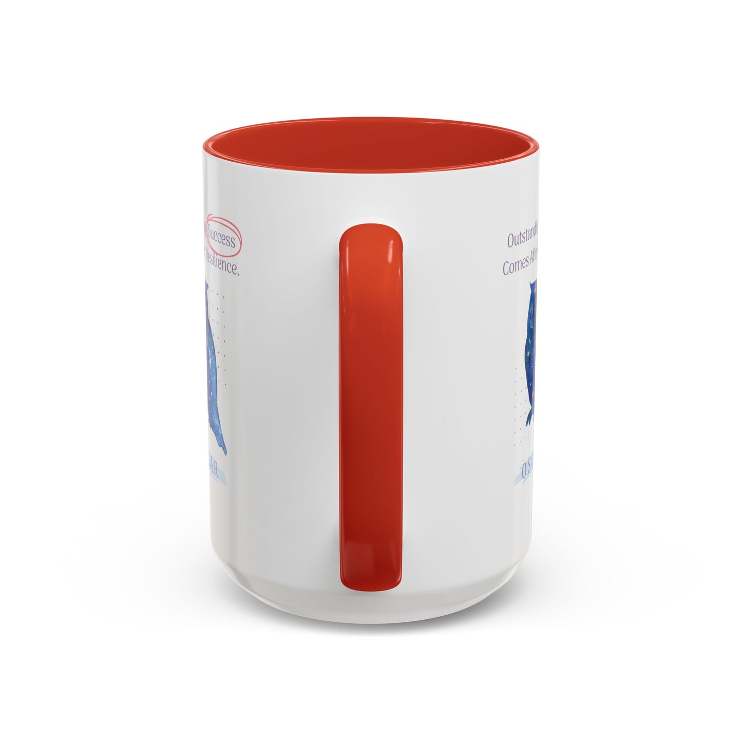 Personalized Initial Galaxy Owl Accent Coffee Mug