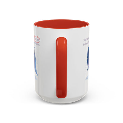 Personalized Initial Galaxy Owl Accent Coffee Mug