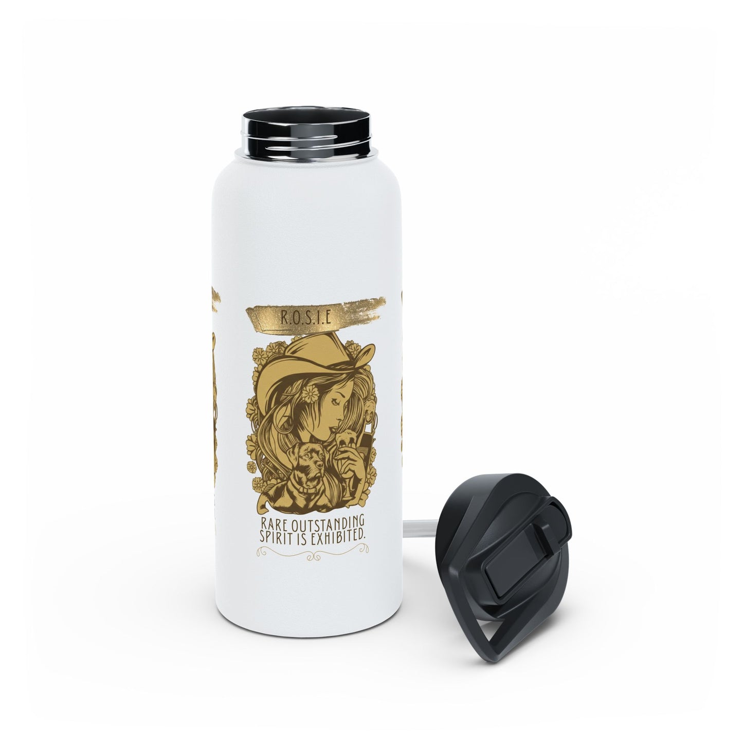 Personalized Initial Quote Golden Girl Stainless Steel Water Bottle