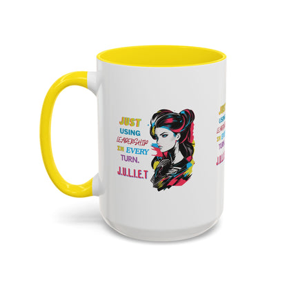 Personalized Vintage Girl Accent Coffee Mug