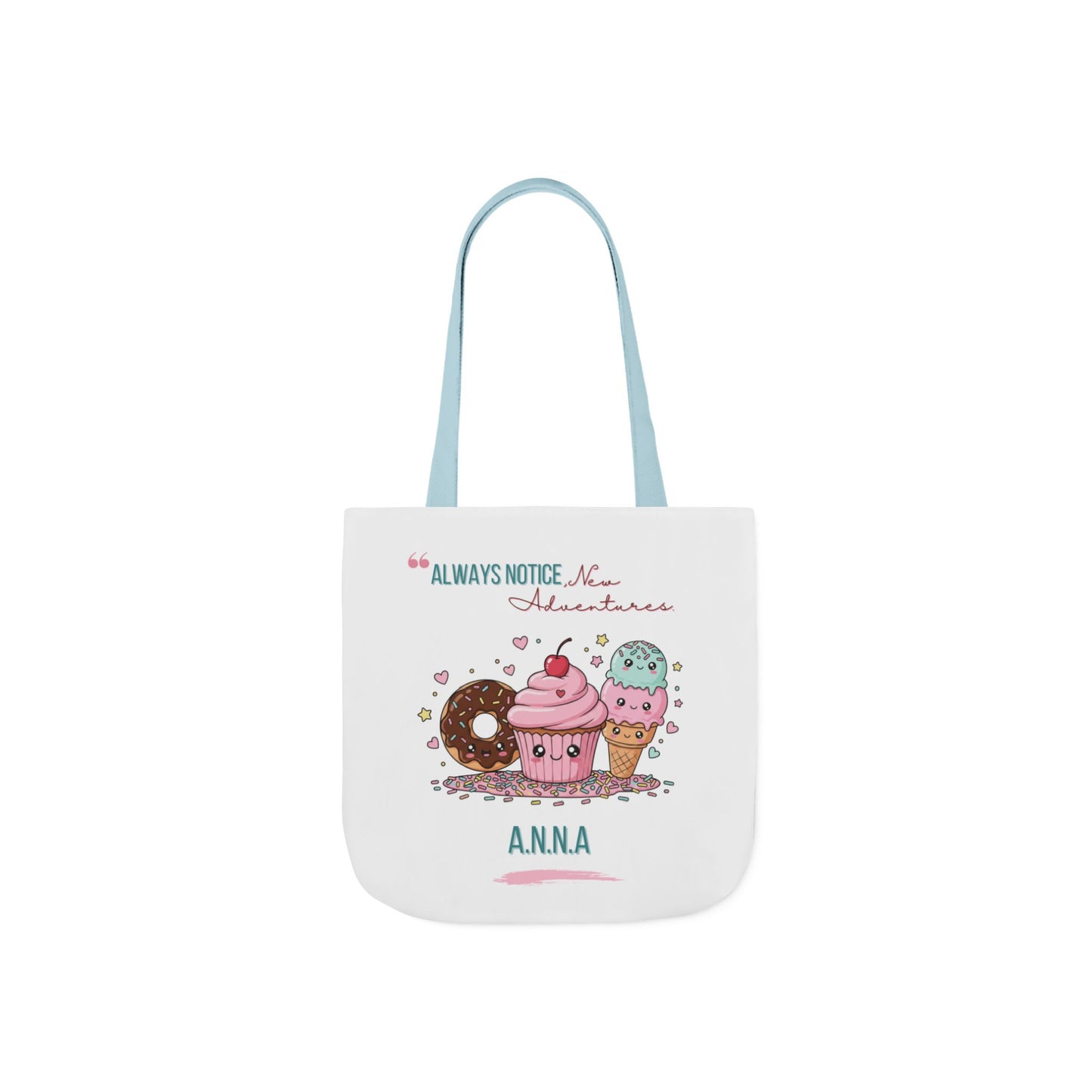 Personalized Initial Quote Sweet Treat Canvas Tote Custom Name