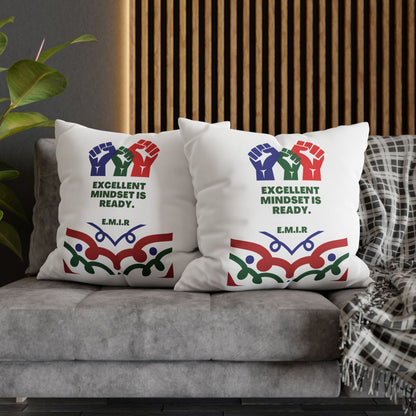 Personalized Initial Quote Victory — Custom Sayings on Square Poly Canvas Pillowcase