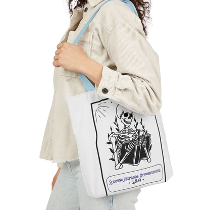 Personalized Initial Quote Skeleton Canvas Tote Custom Name