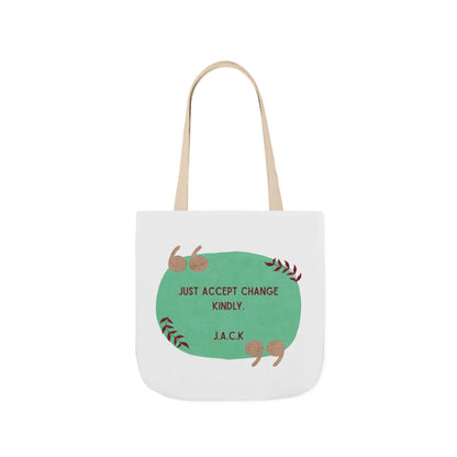 Personalized Initial Quote Inspirational  Note Canvas Tote Custom Name