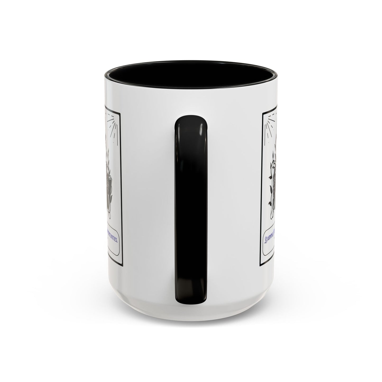 Personalized Initial Skeleton Accent Coffee Mug