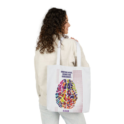 Personalized Initial Quote Brain Canvas Tote Custom Name