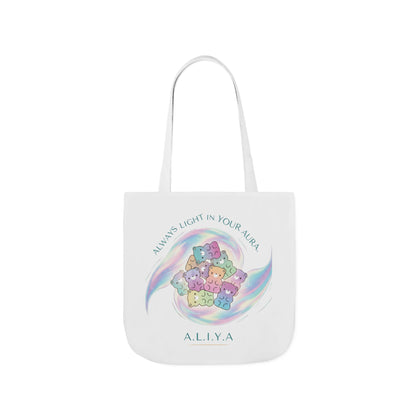 Personalized Initial Quote Pastel Cloud Canvas Tote Custom Name