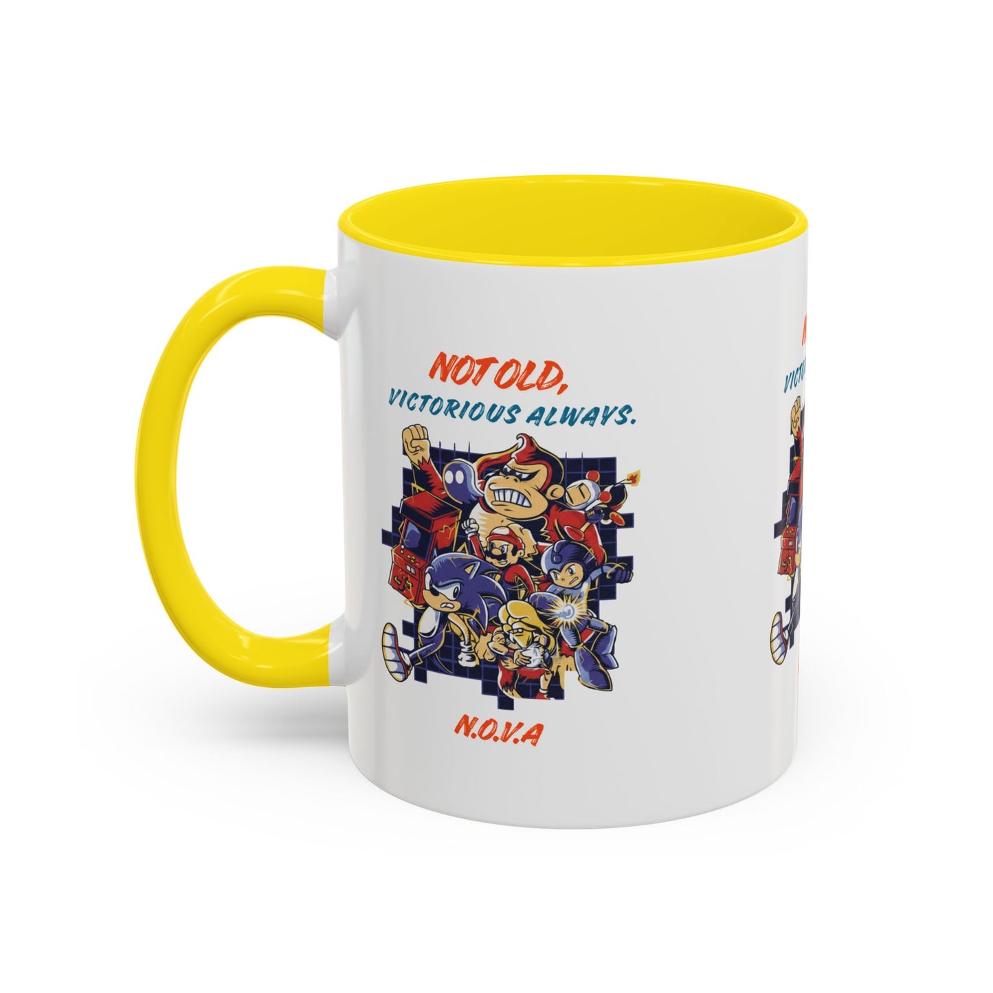 Personalized Victory Cartoon Accent Coffee Mug