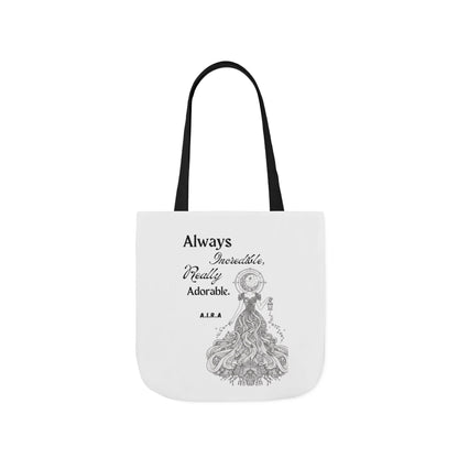 Personalized Initial Quote Light Girl Canvas Tote Custom Name