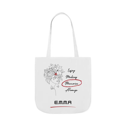 Personalized Initial Quote Floral Girl Canvas Tote Custom Name