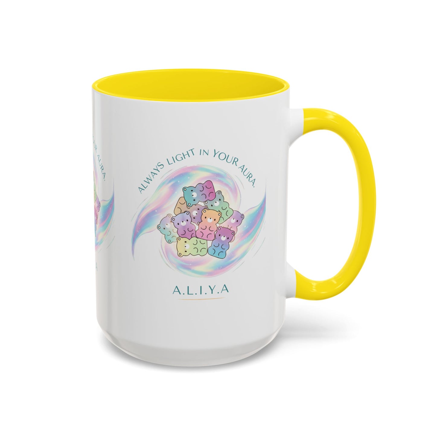 Personalized Initial Cloud Collage Accent Coffee Mug