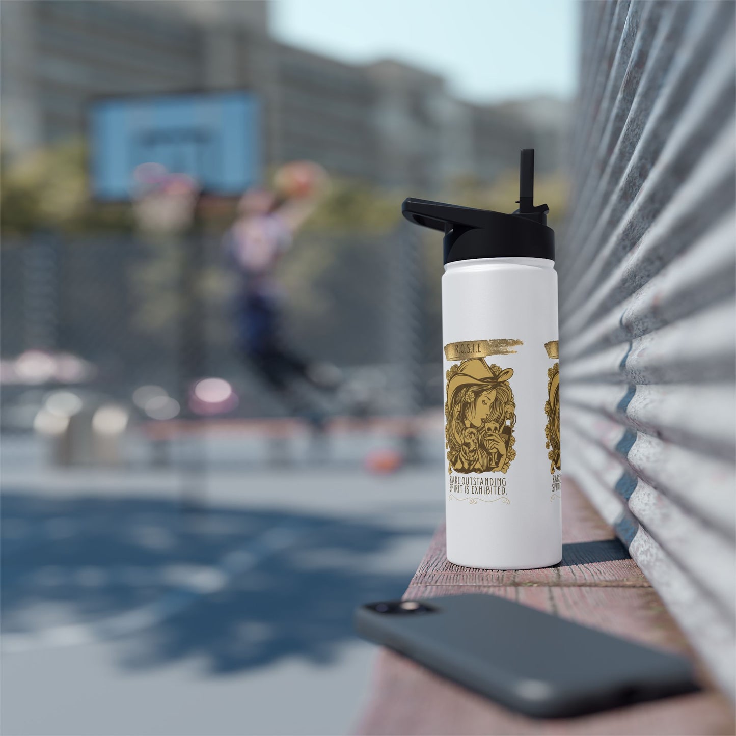 Personalized Initial Quote Golden Girl Stainless Steel Water Bottle