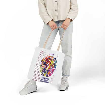 Personalized Initial Quote Brain Canvas Tote Custom Name