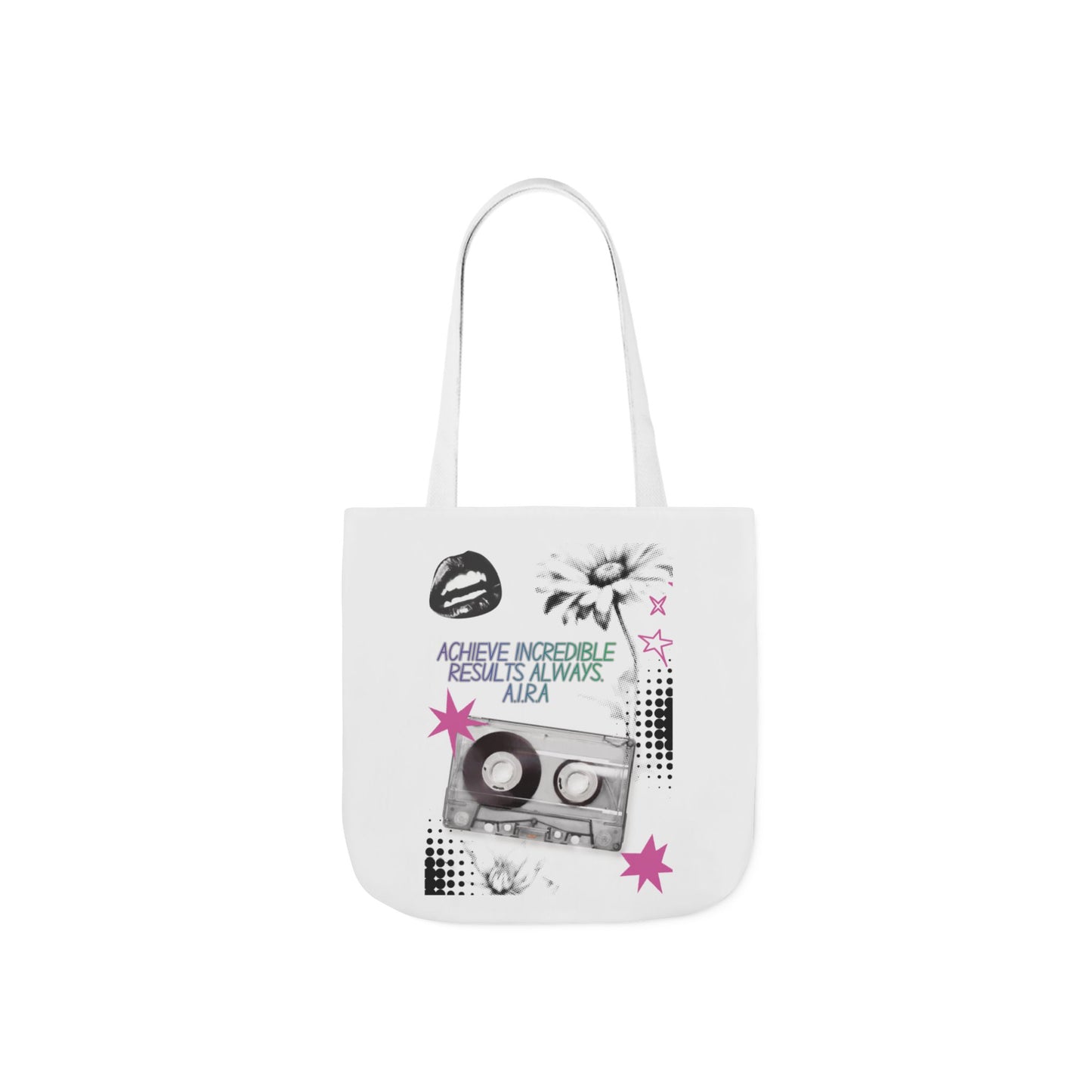 Personalized Initial Quote Cassette Vibes Canvas Tote Custom Name