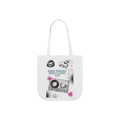 Personalized Initial Quote Cassette Vibes Canvas Tote Custom Name