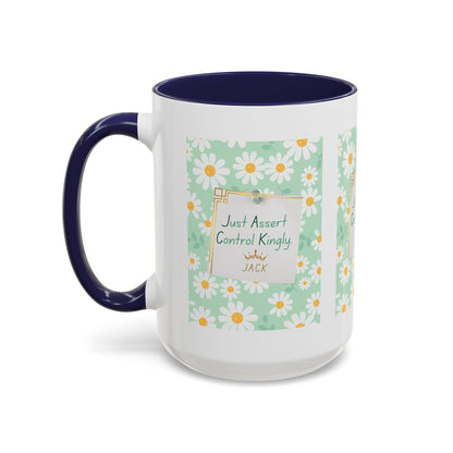 Personalized Floral Message Accent Coffee Mug