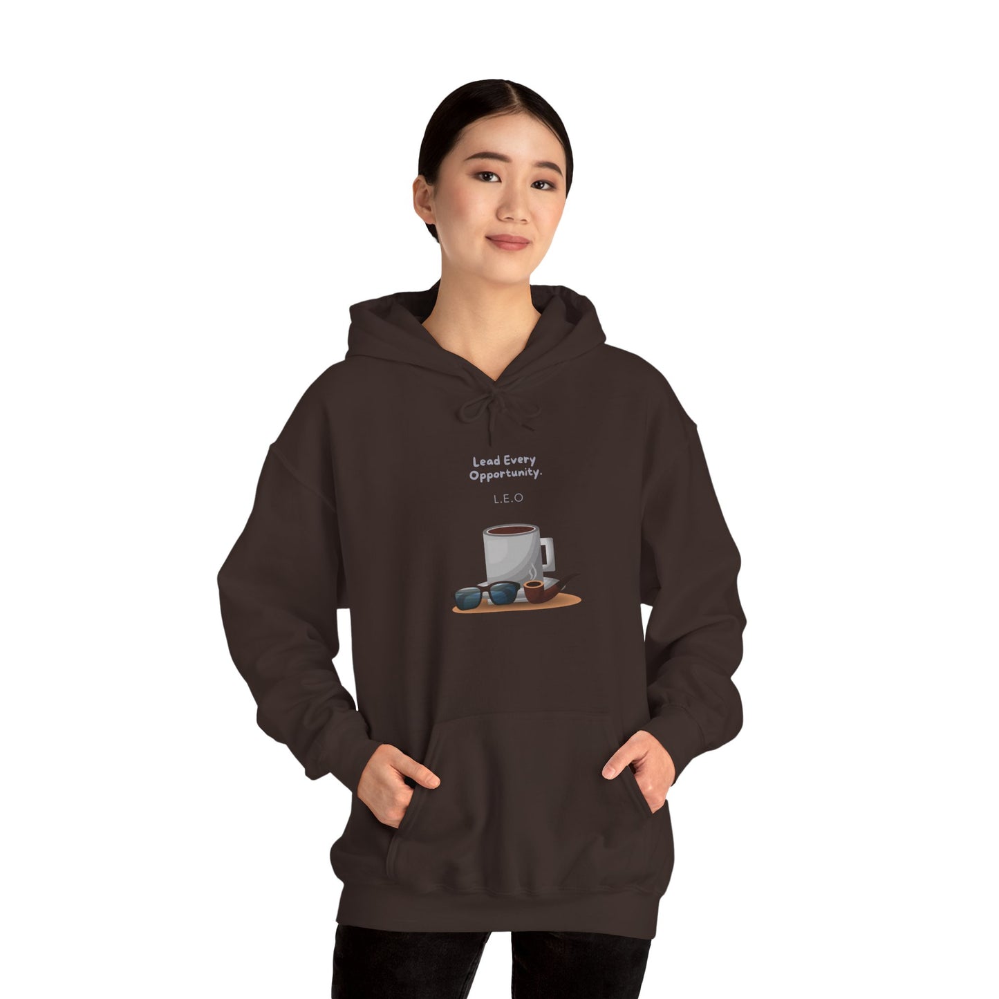 Personalized Coffee and Sunglasses Hooded Sweatshirt