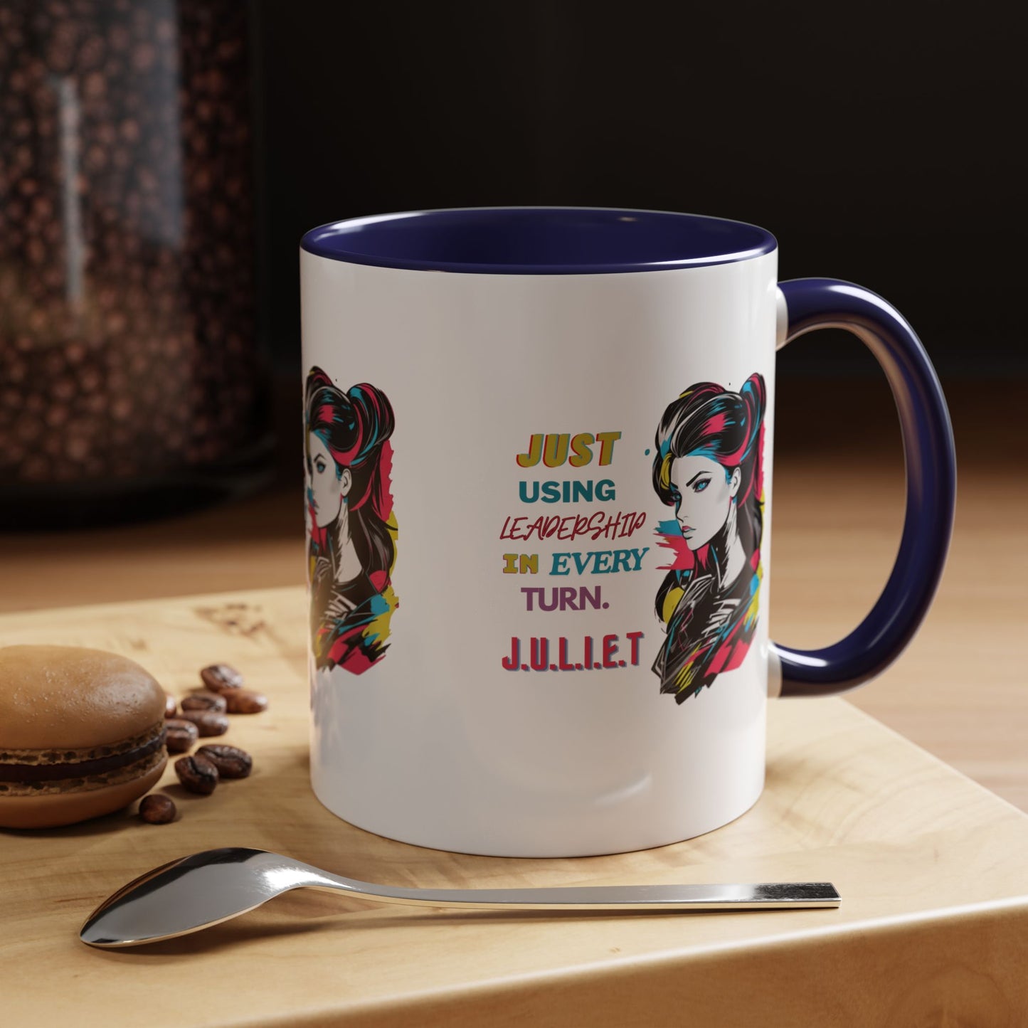 Personalized Vintage Girl Accent Coffee Mug
