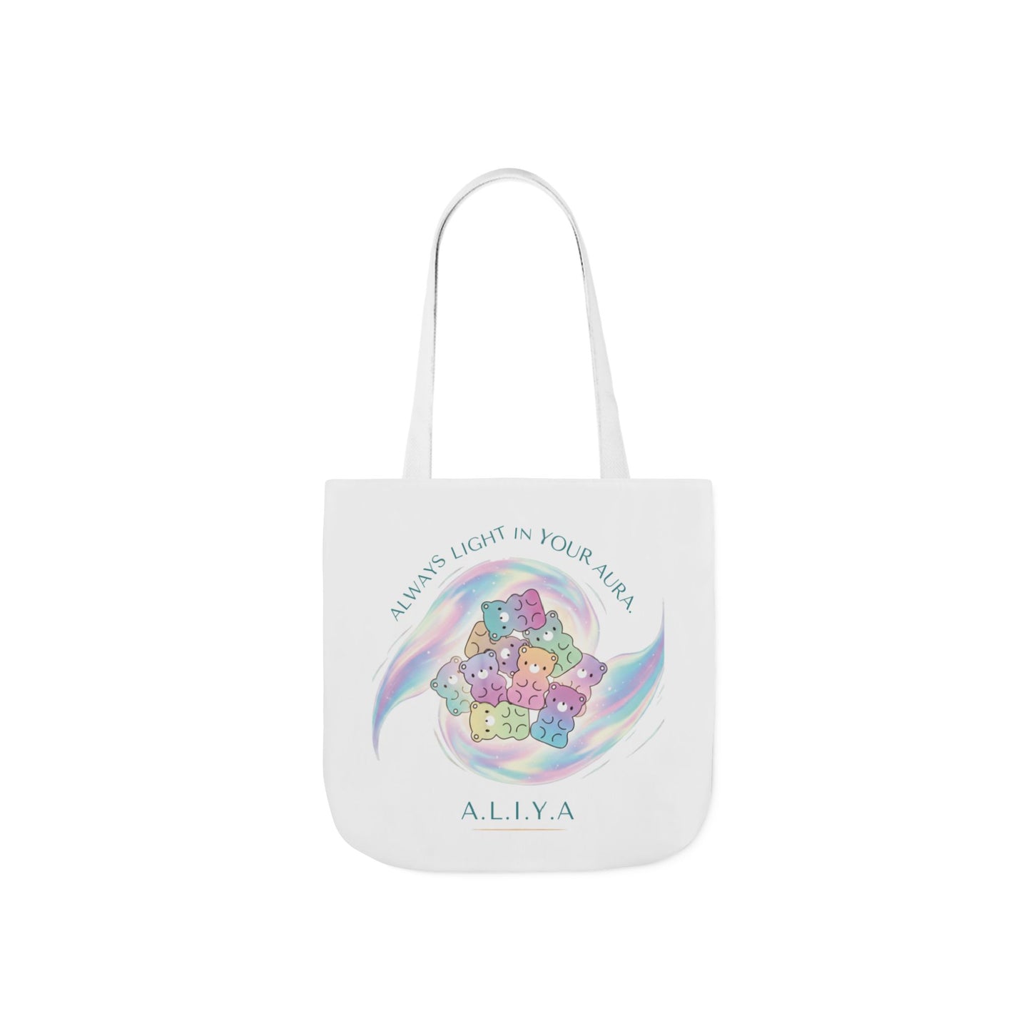 Personalized Initial Quote Pastel Cloud Canvas Tote Custom Name