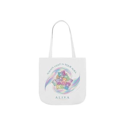 Personalized Initial Quote Pastel Cloud Canvas Tote Custom Name