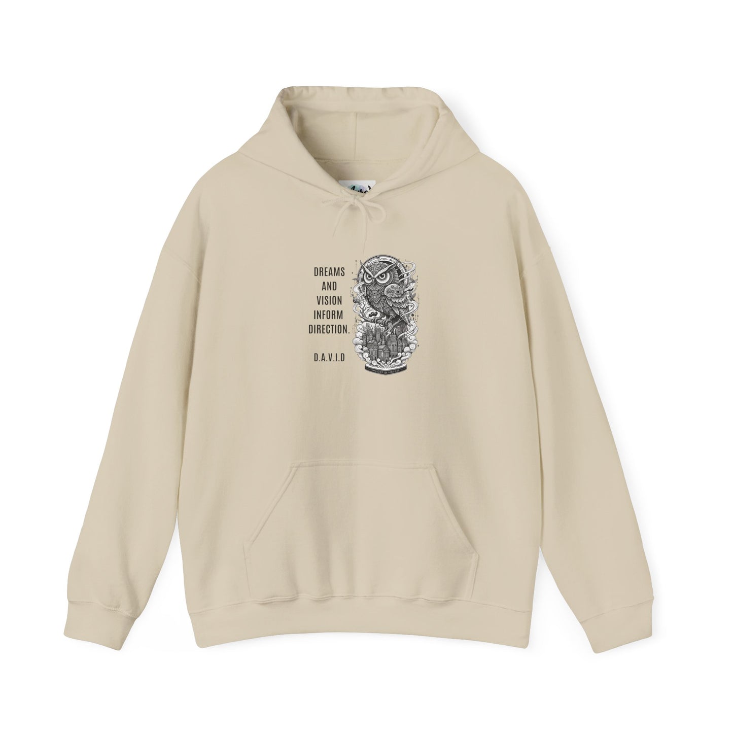 Personalized Owl Vision Graphic Hooded Sweatshirt