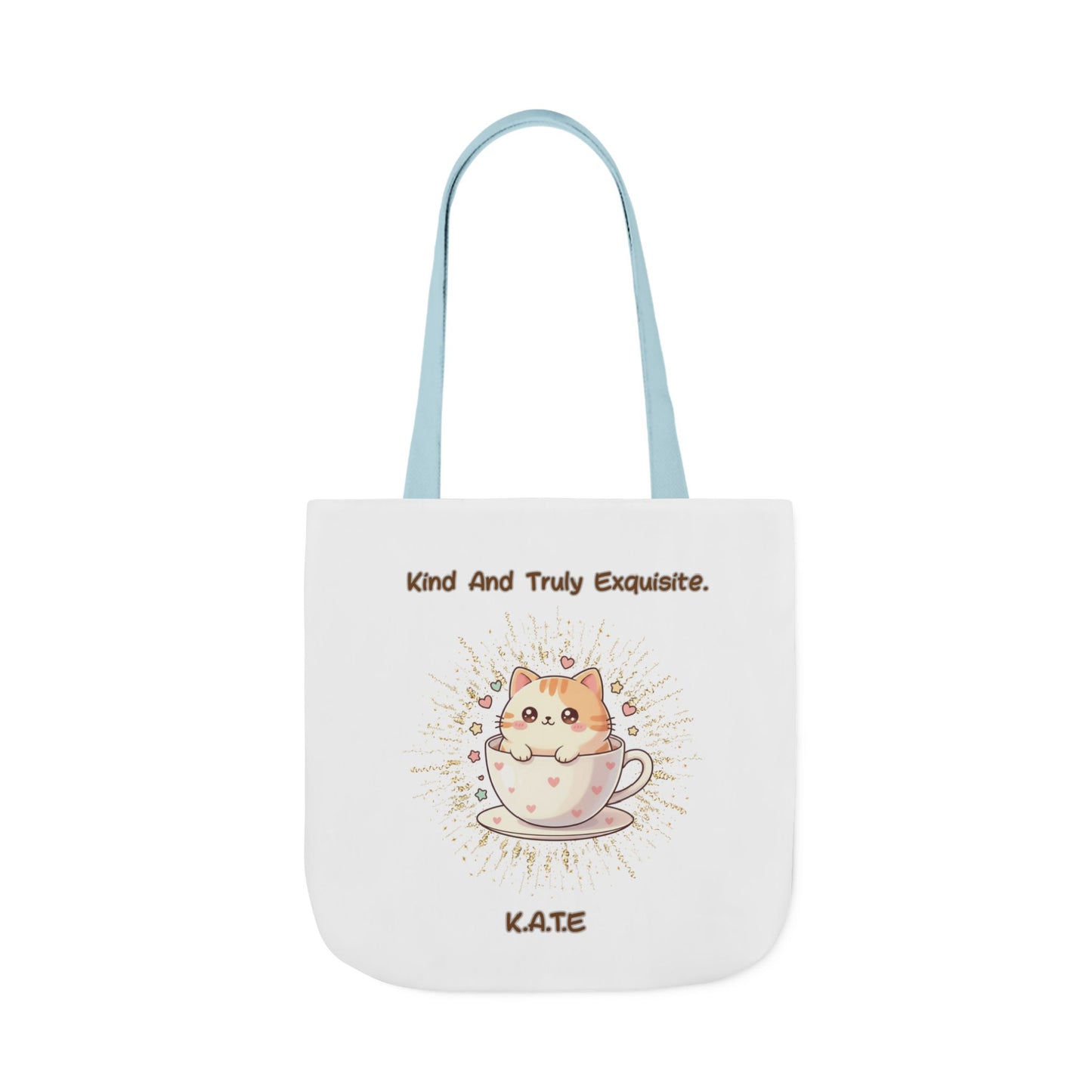 Personalized Initial Quote Exquisite Cat Canvas Tote Custom Name