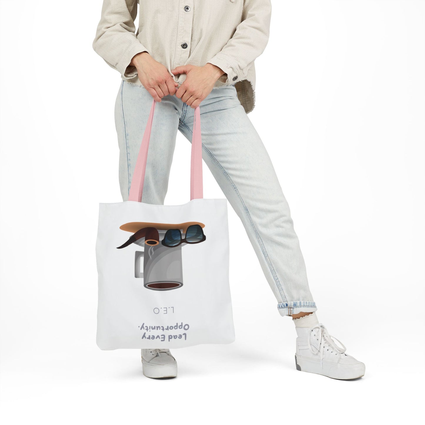 Personalized Initial Quote Sunglasses and Coffee Canvas Tote Custom Name