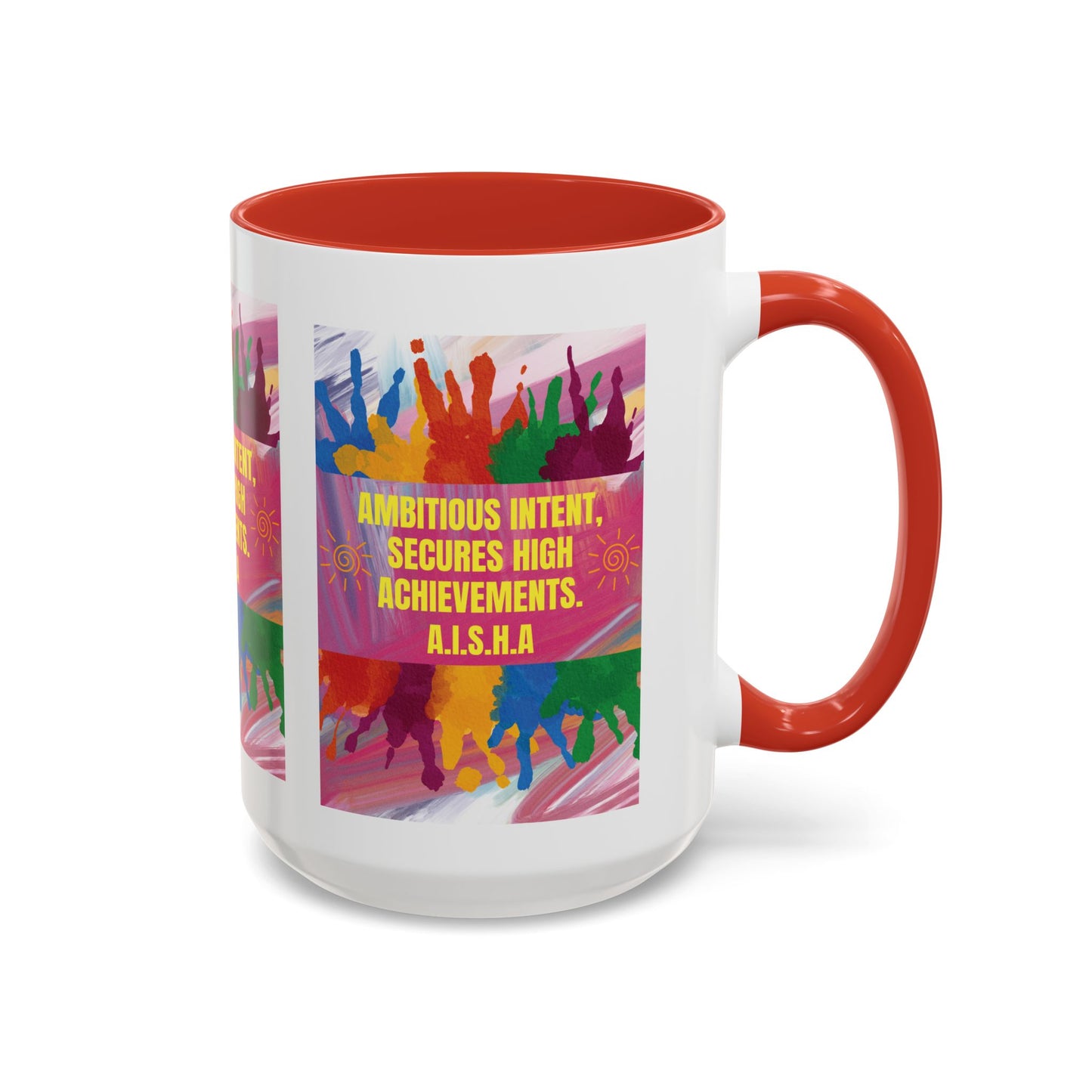 Personalized Initial Colorful Paint Accent Coffee Mug