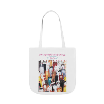 Personalized Initial Quote Cat Collage Canvas Tote Custom Name