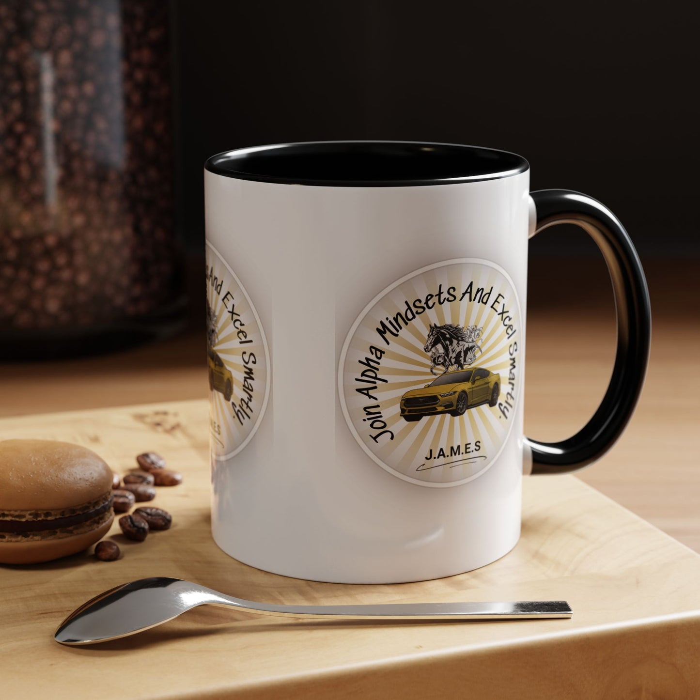 Personalized Car with Horse Accent Coffee Mug